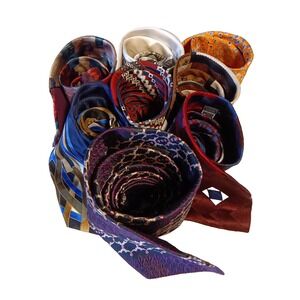 8 Bold Statement Neckties 52-60" Multi Colored Aztec Geo Bold Abstract